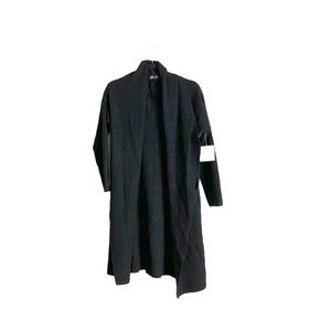 On 12th- Black Thick, Soft Pocketed Knee-Length Cardigan, Size Small